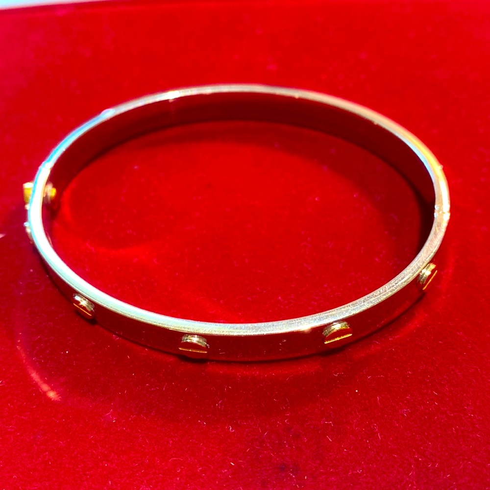 18K White gold and Yellow gold bangle bracelet
